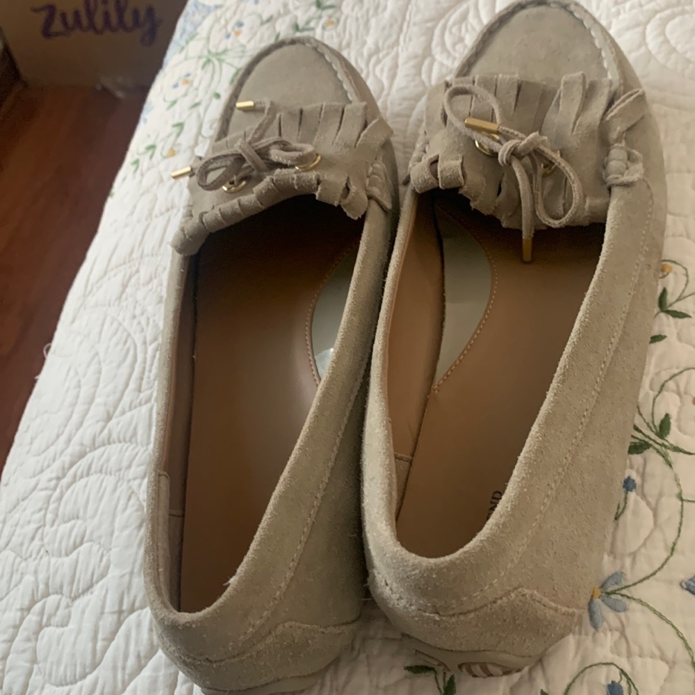 Lands End Tan Loafers
